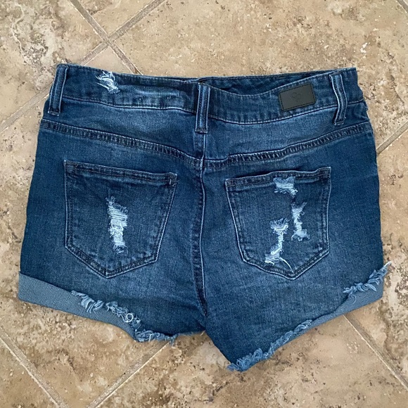 Celebrity Pink Destroyed MedWash Denim Jean Shorts - Picture 2 of 4